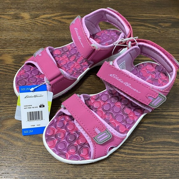Eddie Bauer Girls Sandal Size 2 M Cascadia Hot Pink Sling Back NWOB - Picture 1 of 7
